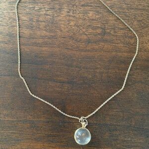14k yellow gold necklace twisted rope with vintage orb pendant with mustard seed